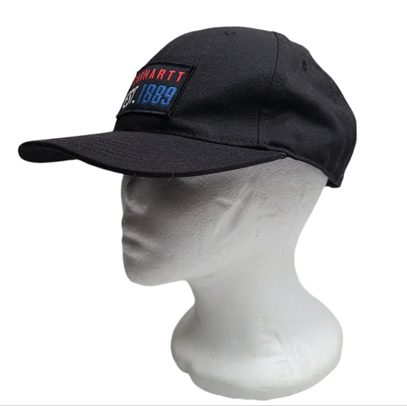 Carhartt Black Baseball Cap Hat Est 1889 Embroidered Unisex Adjustable - Picture 4 of 10